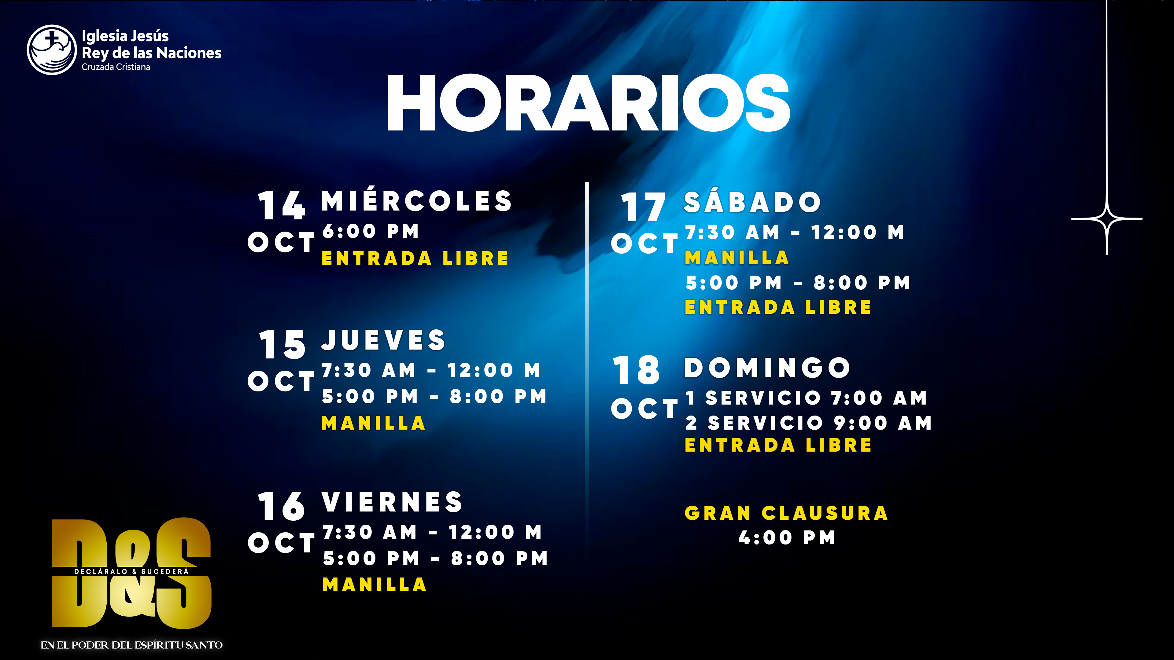 Horarios de Decláralo y Sucederá 2026